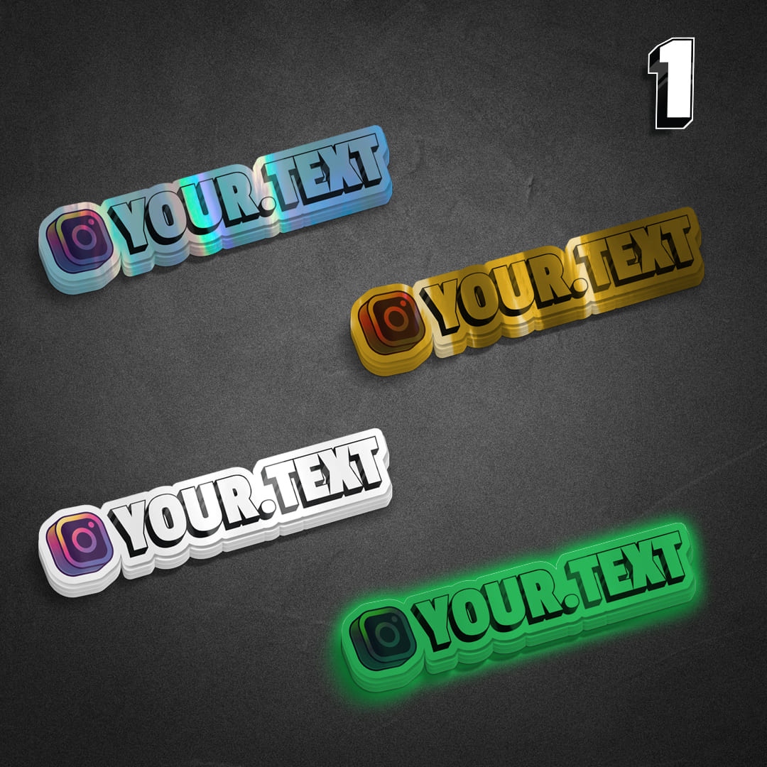 Adesivi Instagram personalizzati con username
