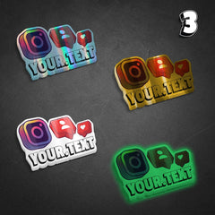 Adesivi personalizzati Instagram per vetrine