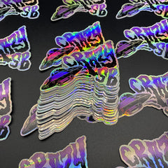 Adesivi olografici effetto arcobaleno personalizzati