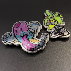 Sticker argento con finitura lucida