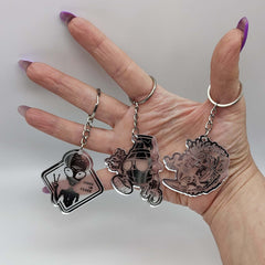 Esempio portachiavi in plexiglass inciso a laser