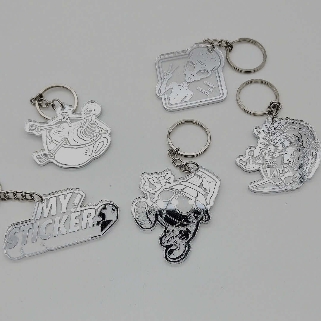 Mockup portachiavi in plexiglass con logo personalizzato