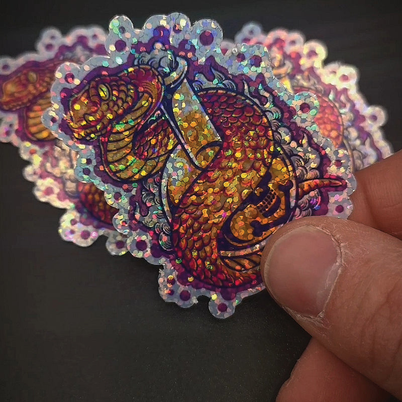 Sticker glitterati effetto brillante