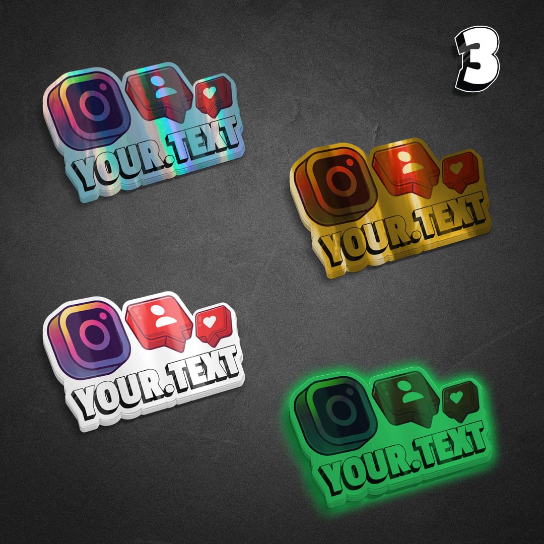 Adesivi personalizzati Instagram per vetrine