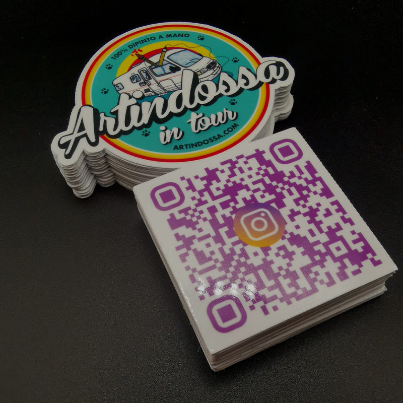 Sticker con codice QR per menu ristorante