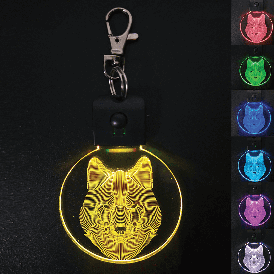 Portachiavi LED plexiglass che si illumina