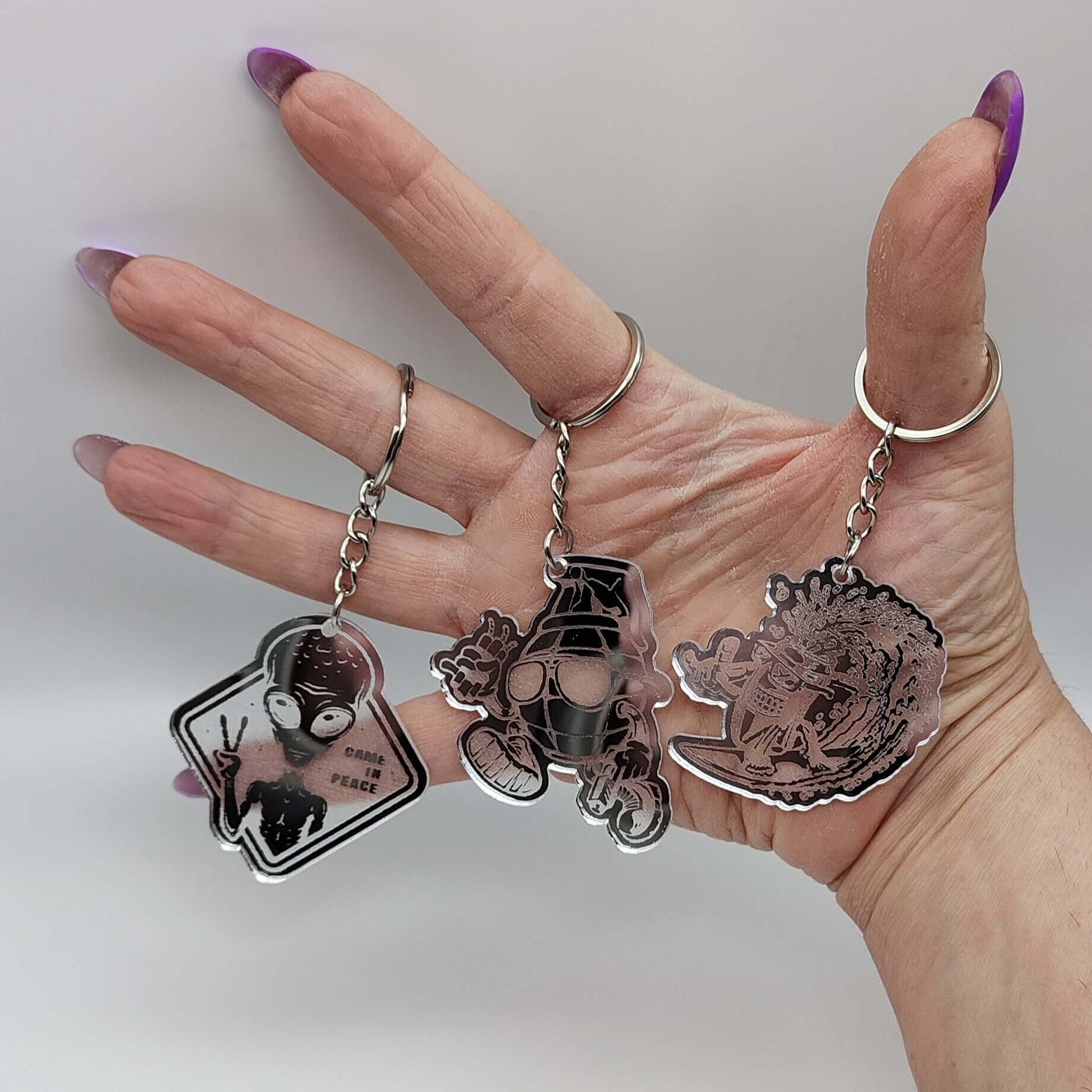 Esempio portachiavi in plexiglass inciso a laser