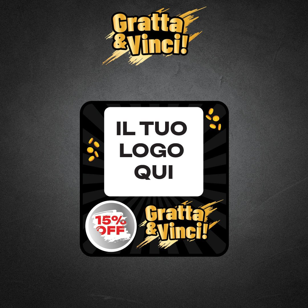 Biglietti gratta e vinci con logo aziendale