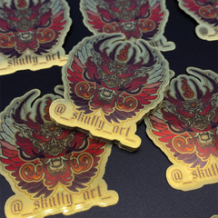 Adesivi dorati metallizzati personalizzati premium